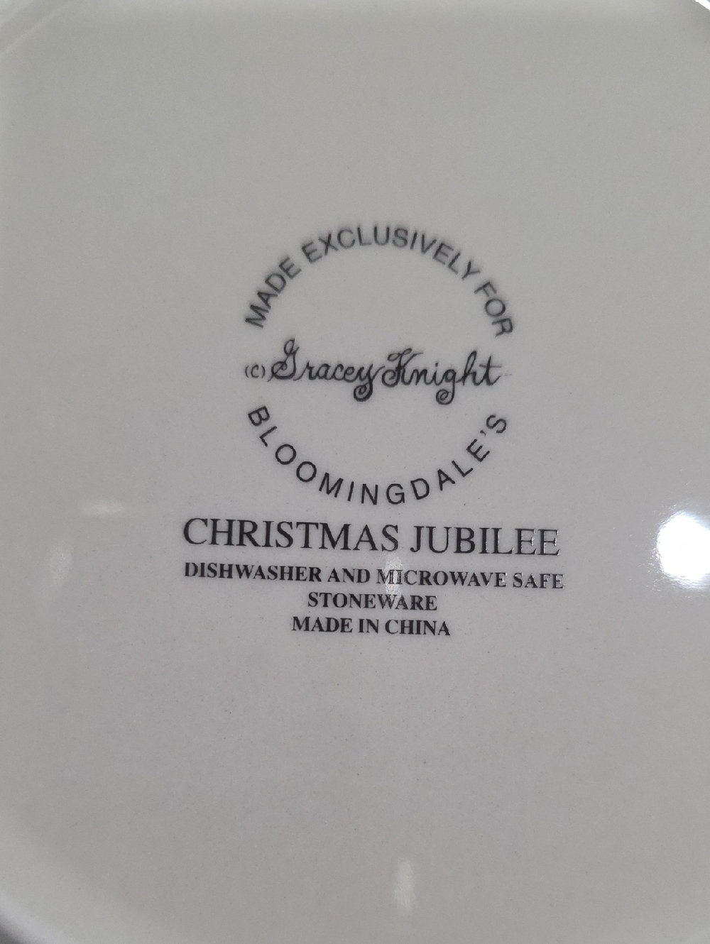 Gracey Knight Christmas Jubilee Bloomingdales Set of 3 Salad Plates Whimsical 8" - Picture 5 of 6